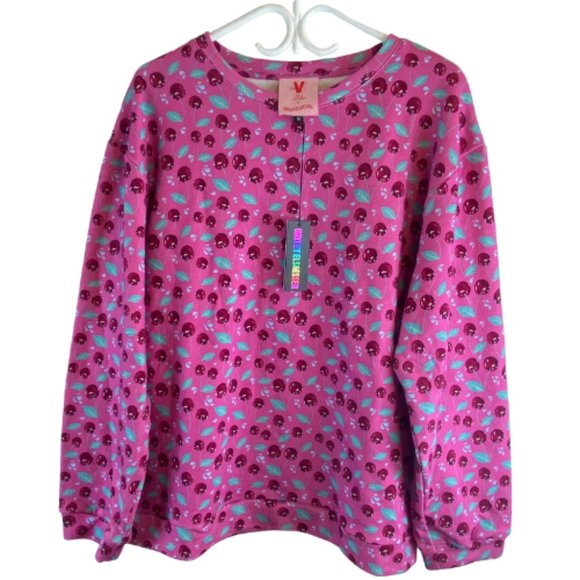 Little Victories Dark Cherry Pink Crewneck Unisex Size M - Picture 2 of 8